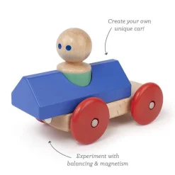 Tegu 12-24 Months|2 Years < Wooden Magnetic Racer - Blue