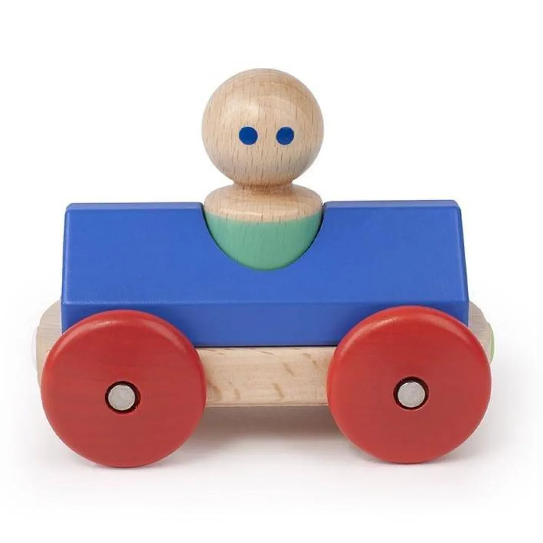 Tegu 12-24 Months|2 Years < Wooden Magnetic Racer - Blue