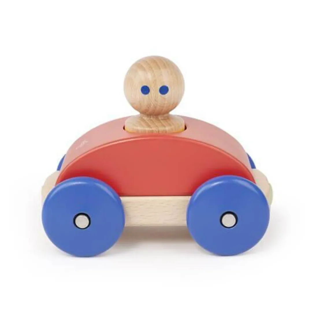 Tegu 12-24 Months|2 Years < Wooden Magnetic Racer - Red