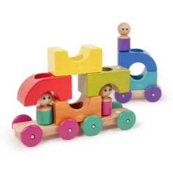 Tegu 12-24 Months|2 Years < Wooden Magnetic Rainbow Tram