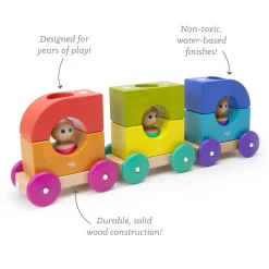 Tegu 12-24 Months|2 Years < Wooden Magnetic Rainbow Tram