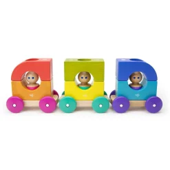 Tegu 12-24 Months|2 Years < Wooden Magnetic Rainbow Tram