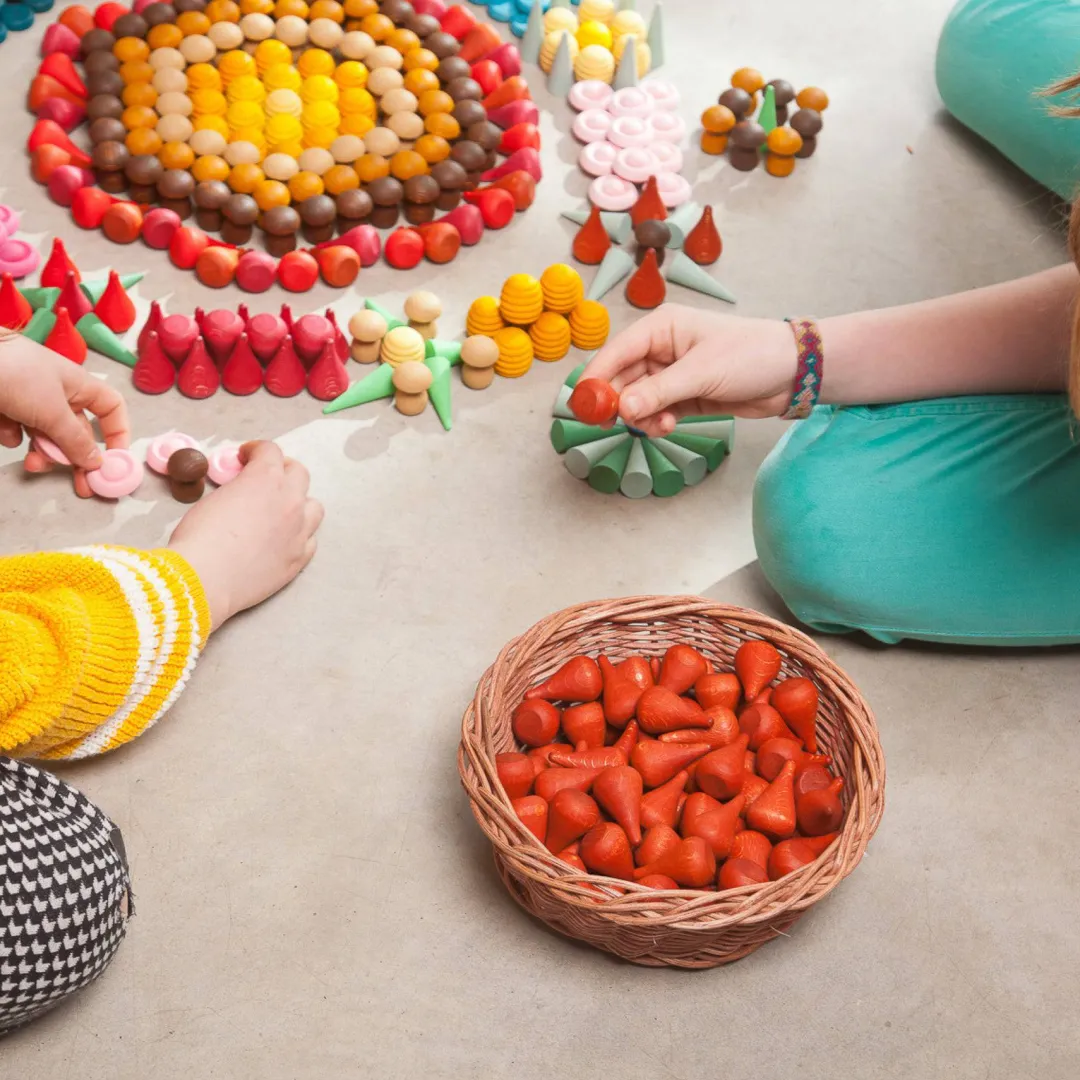 Grapat Wooden Toys|4 Years < Wooden Mandala Set, Fire Cones