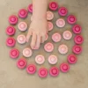 Grapat Wooden Toys|4 Years < Wooden Mandala Set, Pink Flowers