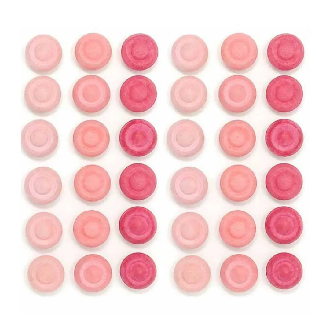 Grapat Wooden Toys|4 Years < Wooden Mandala Set, Pink Flowers