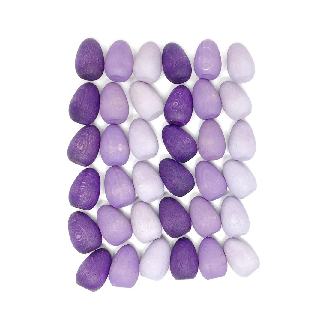 Grapat Wooden Toys|4 Years < Wooden Mandala Set, Purple Eggs