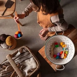 Grapat Wooden Toys|4 Years < Wooden Mandala Set - Rainbow Eggs