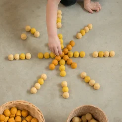 Grapat Wooden Toys|4 Years < Wooden Mandala Set, Yellow Beehives