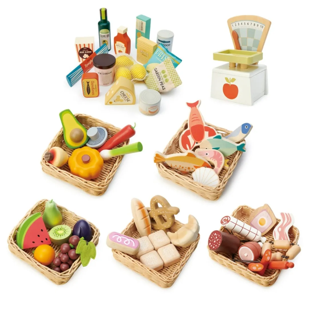 Tender Leaf Wooden Toys|4 Years < Wooden Market Day Play Food Bundle