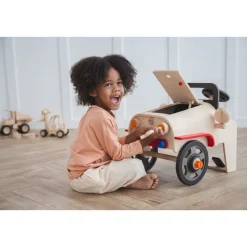 PlanToys USA 4 Years|3 Years < Wooden Motor Mechanic Car Repair Set