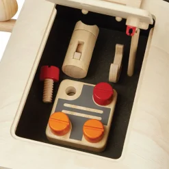 PlanToys USA 4 Years|3 Years < Wooden Motor Mechanic Car Repair Set