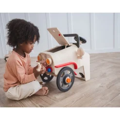 PlanToys USA 4 Years|3 Years < Wooden Motor Mechanic Car Repair Set