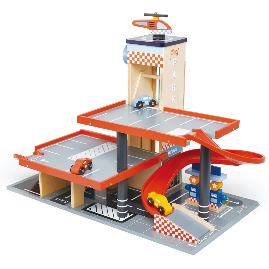 Tender Leaf Wooden Toys|4 Years < Wooden Parking Garage and Service Station