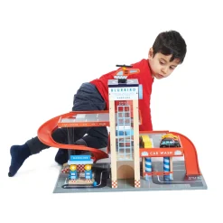 Tender Leaf Wooden Toys|4 Years < Wooden Parking Garage and Service Station