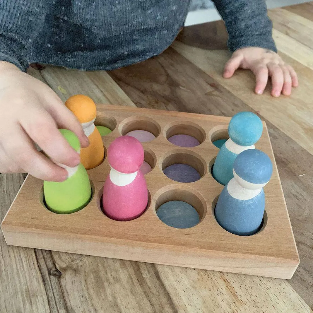 Grimm's Spiel u0026 Holz Early Learning|Wooden Toys < Wooden Pastel Sorting Board