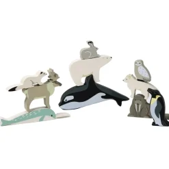 Tender Leaf Toys Wooden Toys|4 Years < Wooden Polar Animal Figures and Display Case