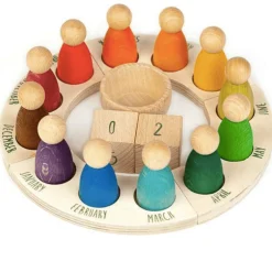 Grapat 12-24 Months|Summer Nature Table < Wooden Rainbow Perpetual Calendar with Peg Figures