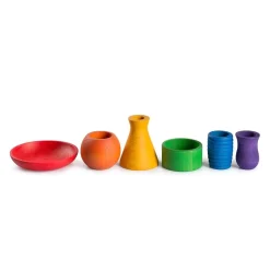 Grapat Wooden Toys|4 Years < Wooden Rainbow Pots