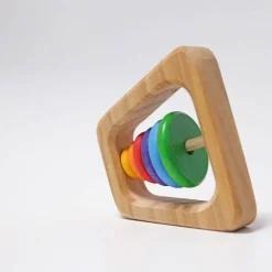 Grimm's Spiel u0026 Holz 12-24 Months|Wooden Toys < Wooden Rainbow Pyramid Rattle
