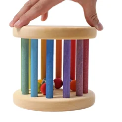 Grimm's Spiel u0026 Holz 12-24 Months|Wooden Toys < Wooden Rainbow Rolling Wheel