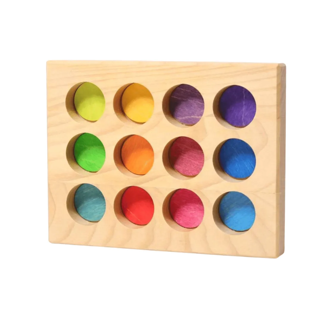 Grimm's Spiel u0026 Holz 12-24 Months|Early Learning < Wooden Rainbow Sorting Board