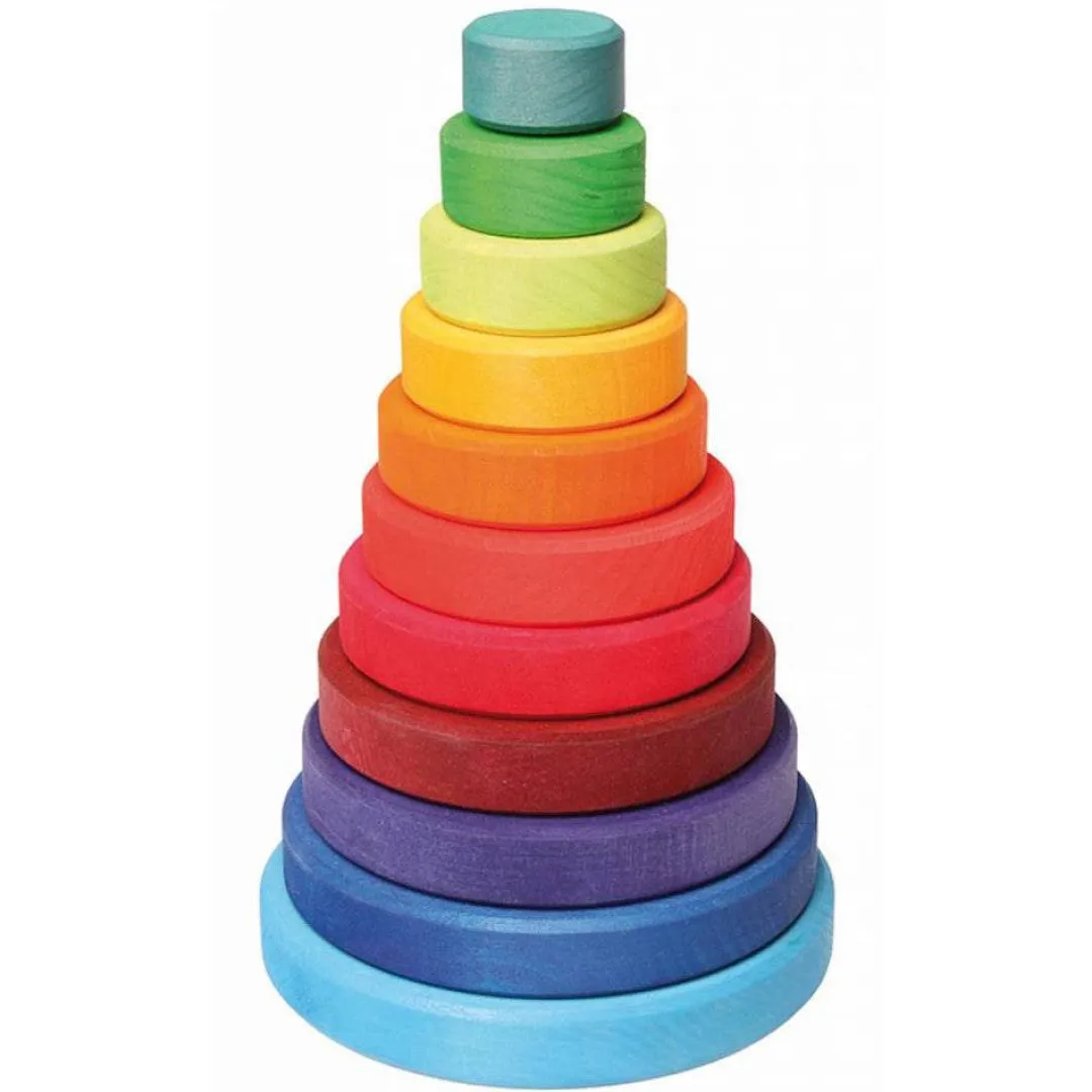Grimm's Spiel u0026 Holz 12-24 Months|Early Learning < Wooden Rainbow Stacking Tower