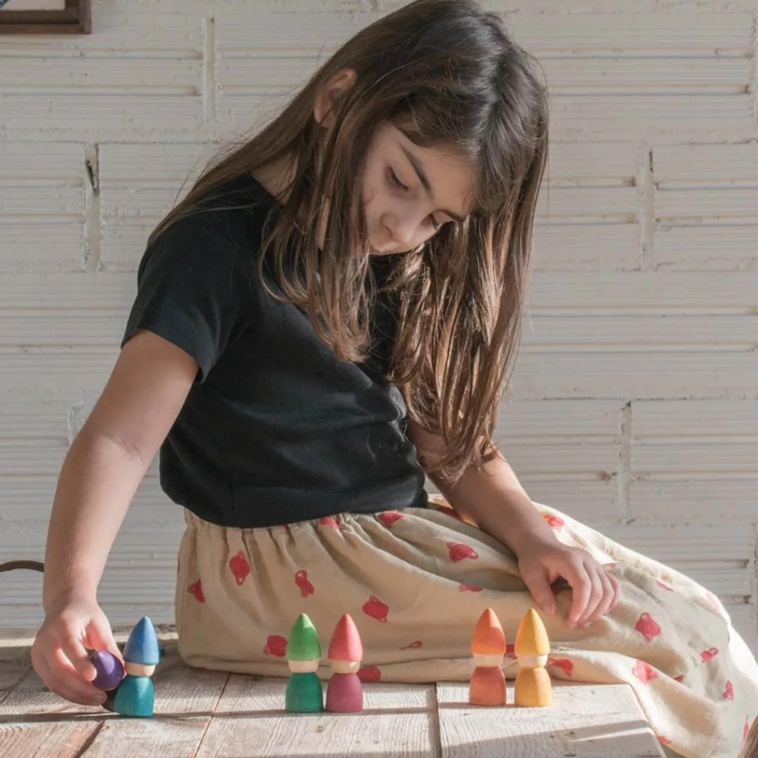 Grapat 12-24 Months|Dolls < 6 Wooden Rainbow Tomten Figures