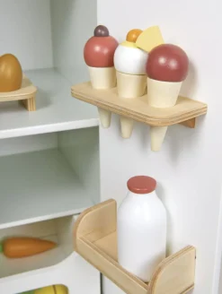 Tender Leaf Wooden Toys|4 Years < Wooden Refrigerator and Food Set