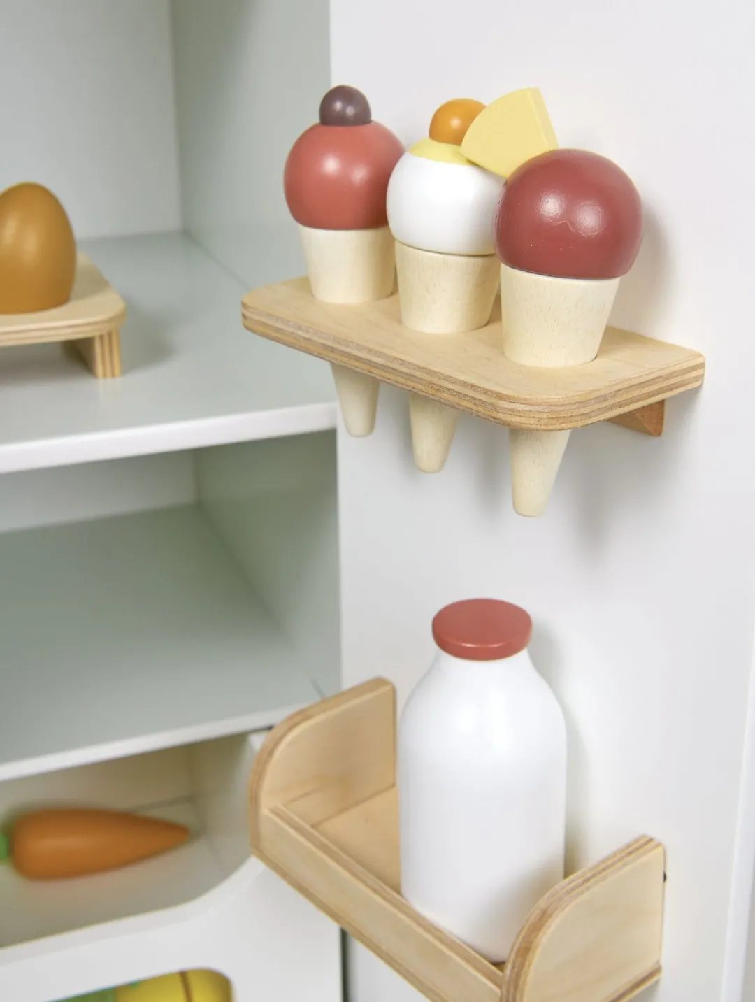 Tender Leaf Wooden Toys|4 Years < Wooden Refrigerator and Food Set