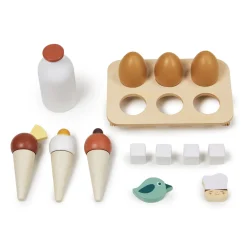 Tender Leaf Wooden Toys|4 Years < Wooden Refrigerator and Food Set