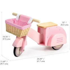 Tender Leaf Wooden Toys|2 Years < Wooden Ride-On Scooter with Basket