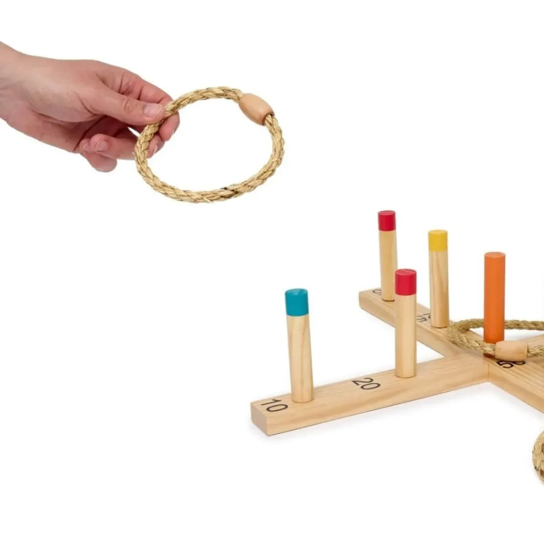 Miniland Outdoor Toys|Wooden Toys < Wooden Ring Toss Game
