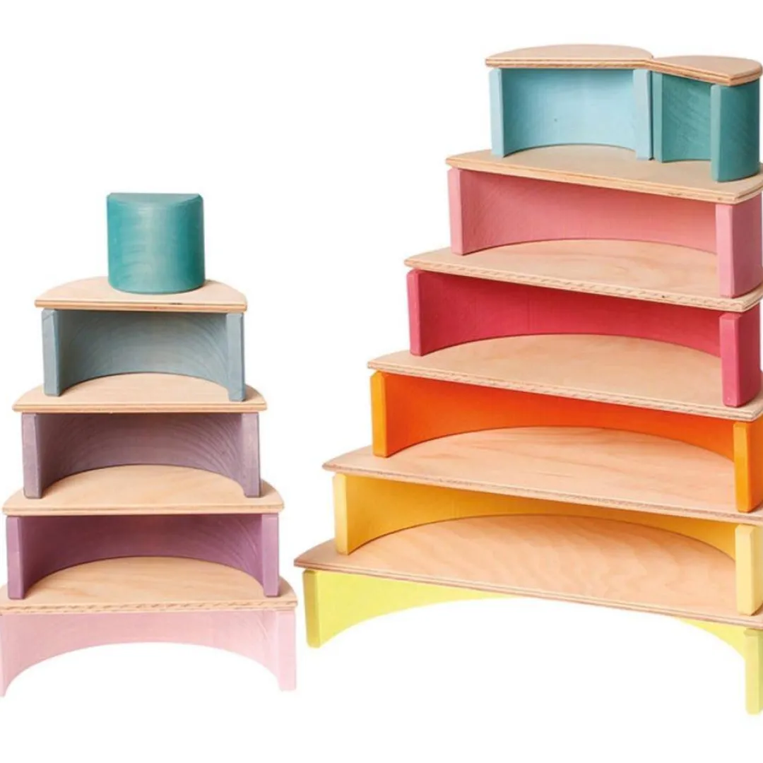 Grimm's Spiel u0026 Holz 12-24 Months|Marble & Ball Runs < Wooden Semicircle Building Set