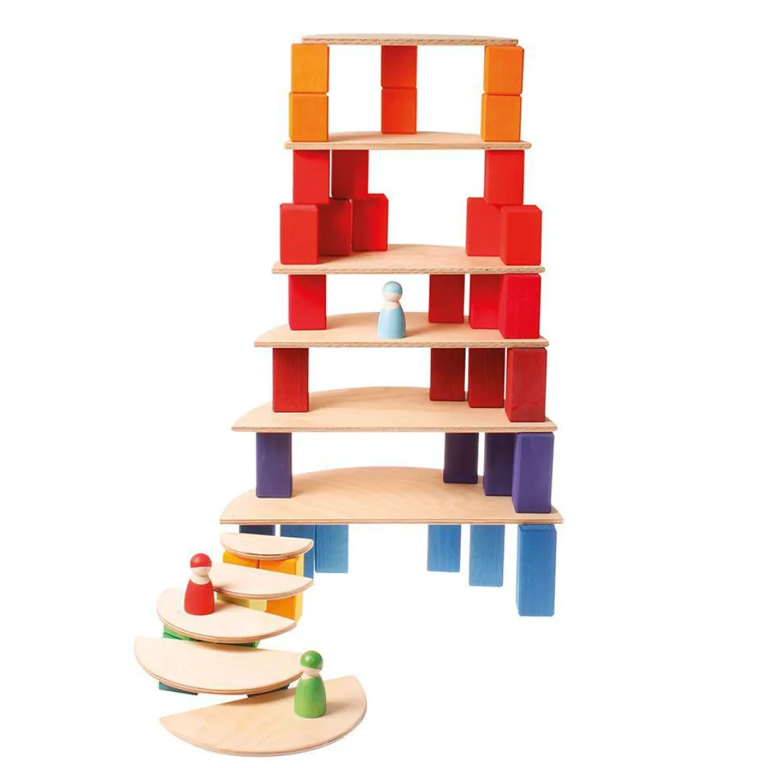 Grimm's Spiel u0026 Holz 12-24 Months|Marble & Ball Runs < Wooden Semicircle Building Set