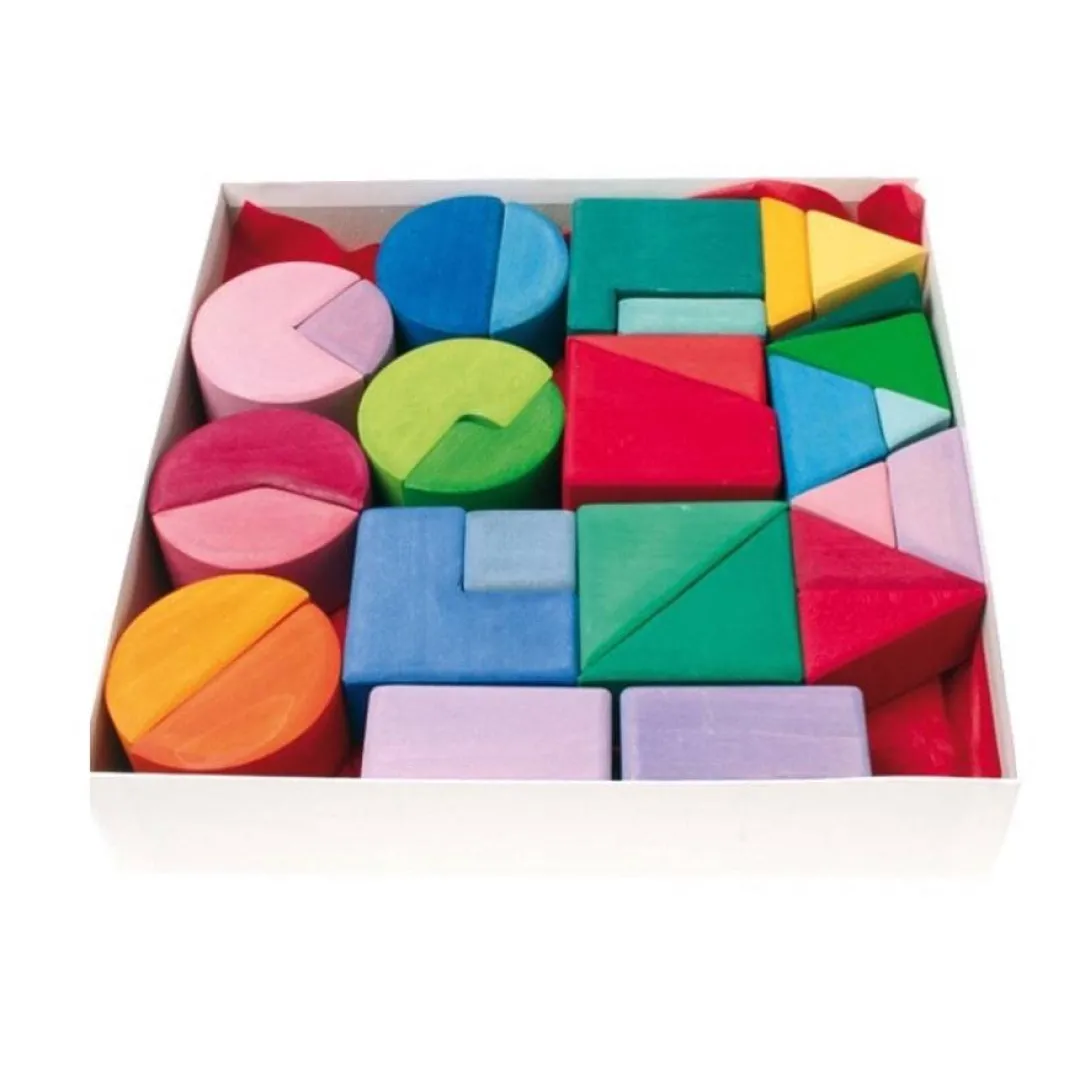 Grimm's Spiel u0026 Holz 12-24 Months|Wooden Toys < Wooden Shape Blocks - Square, Triangle and Circle