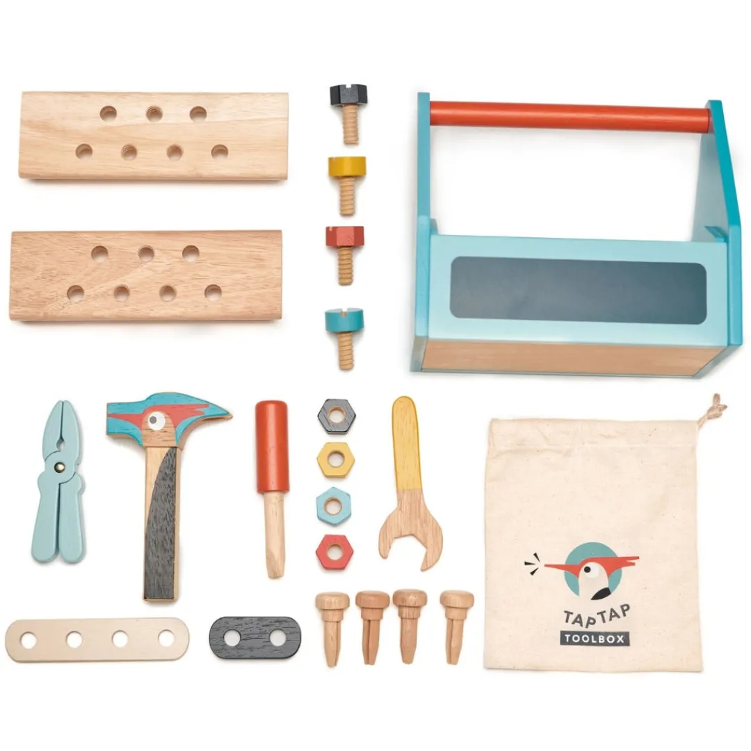 Tender Leaf Wooden Toys|4 Years < Wooden Tap Tap Tool Box Play Set