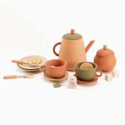 Sabo Wooden Toys|4 Years < Wooden Tea Set- Herbal Palette