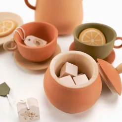 Sabo Wooden Toys|4 Years < Wooden Tea Set- Herbal Palette
