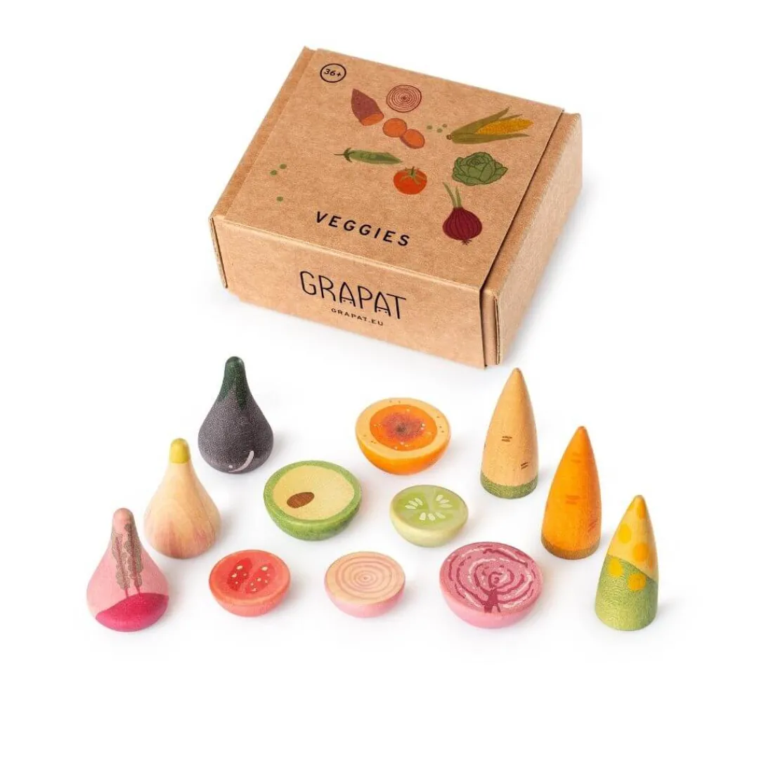 Grapat Wooden Toys|4 Years < Wooden Veggies Play Set