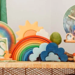 Grimm's Spiel u0026 Holz Summer Nature Table|Wooden Toys < Wooden Weather Building Set