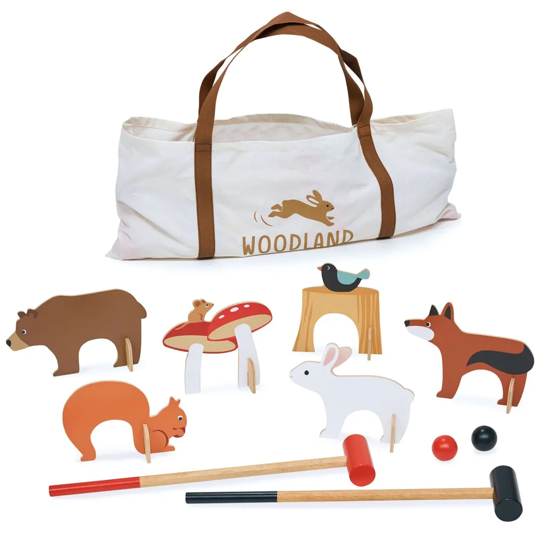 Tender Leaf Wooden Toys|4 Years < Woodland Indoor Croquet Set