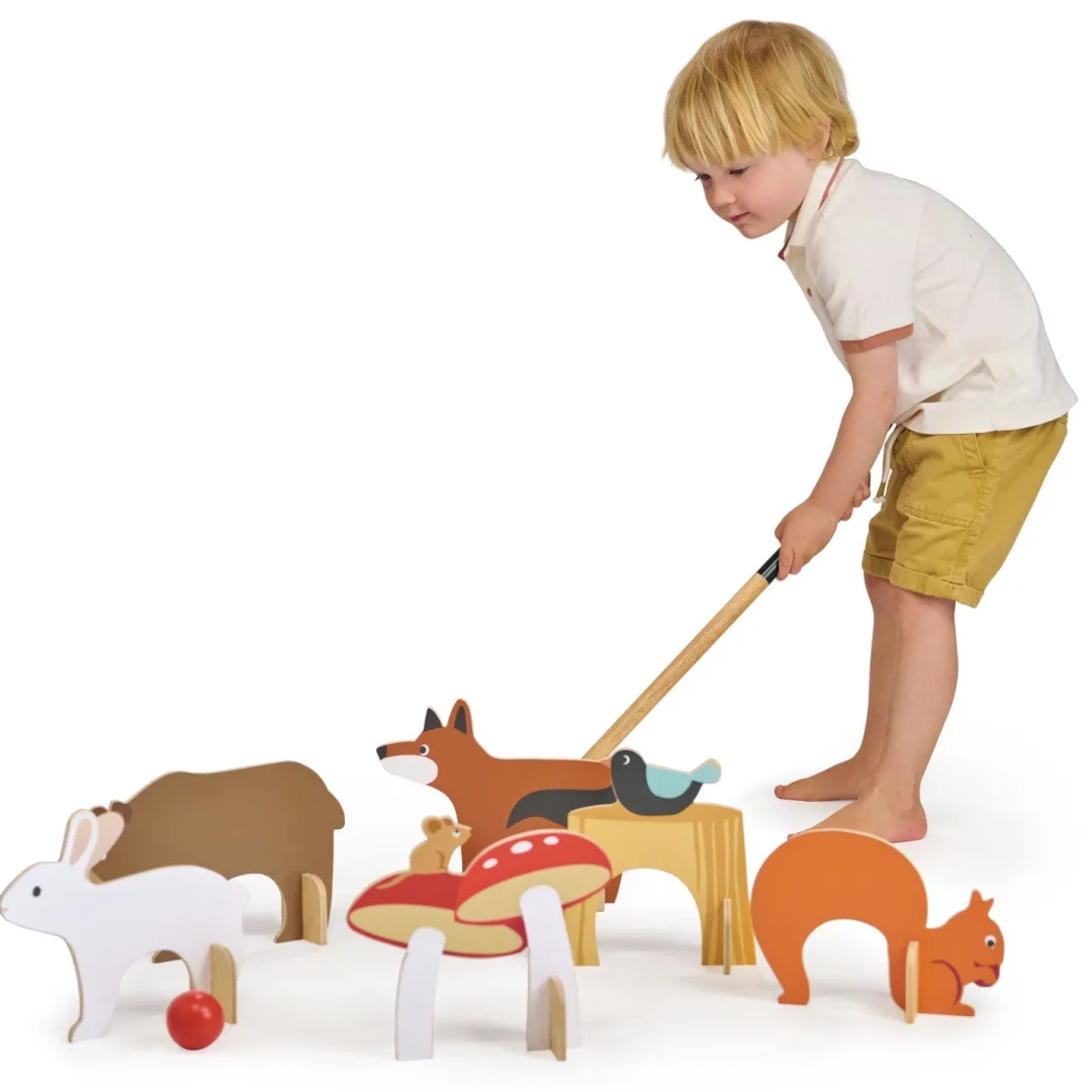 Tender Leaf Wooden Toys|4 Years < Woodland Indoor Croquet Set