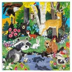 eeBoo Puzzles|5 Years < Woodland - 64 Piece Jigsaw Puzzle