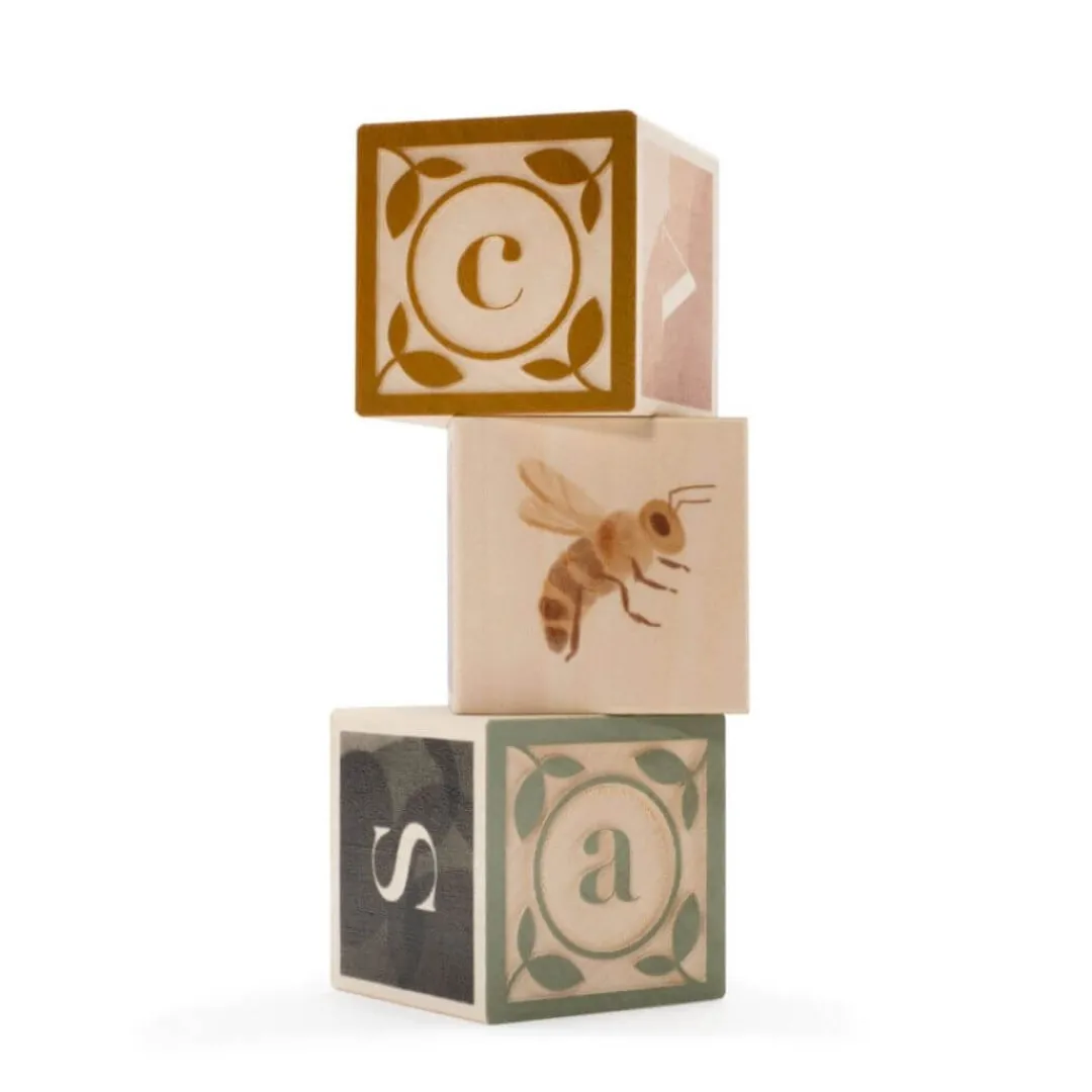 Uncle Goose Wooden Toys|Early Learning < Woodland Watercolor ABC Blocks