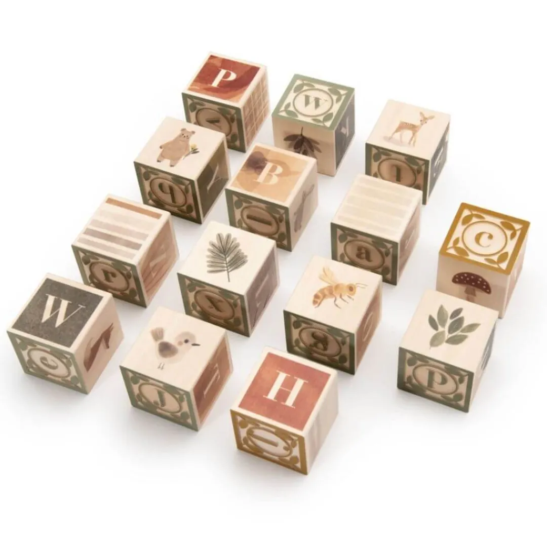 Uncle Goose Wooden Toys|Early Learning < Woodland Watercolor ABC Blocks