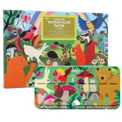eeBoo 4 Years|3 Years < Woodland Watercolors & Italian Paper Pad Set