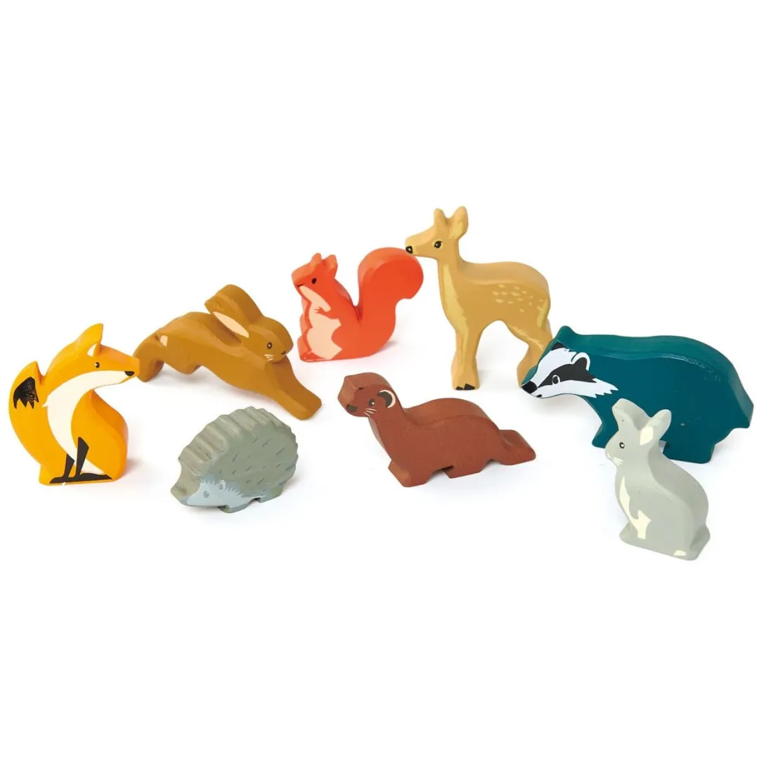 Tender Leaf Toys Wooden Toys|4 Years < Woodland Wooden Animals Set