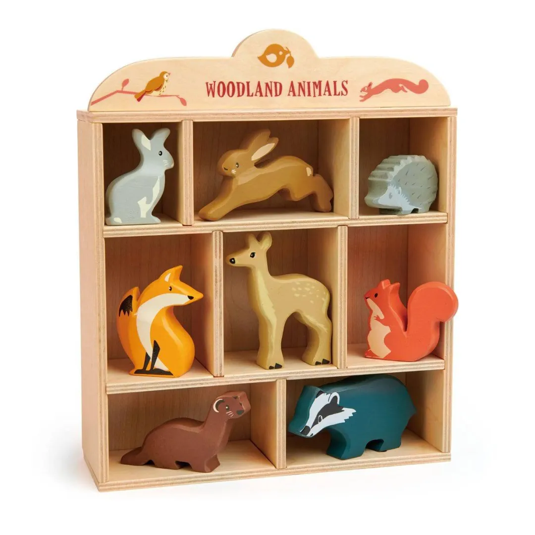 Tender Leaf Toys Wooden Toys|4 Years < Woodland Wooden Animals Set