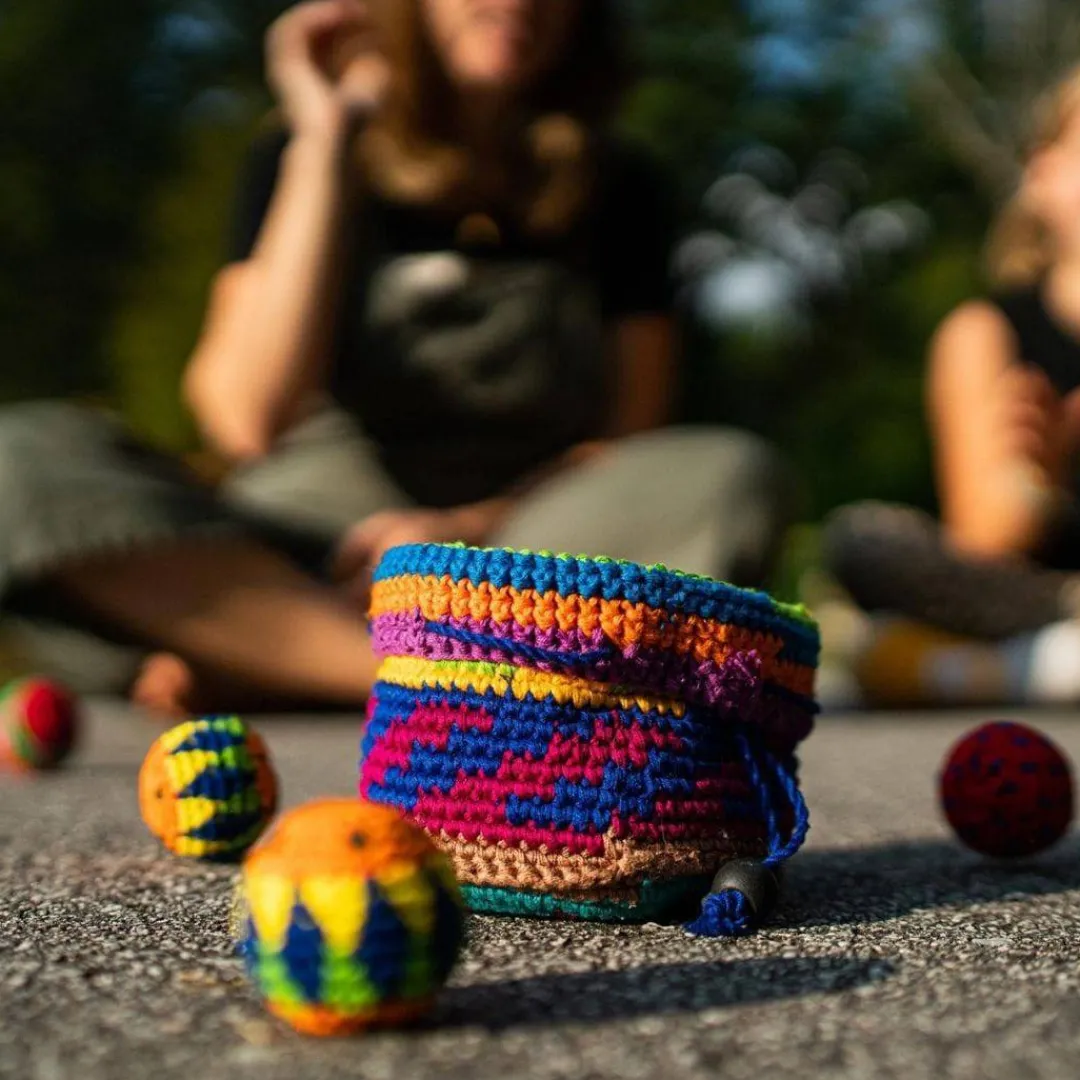 Buena Onda Games Outdoor Toys|Games < YippiYappa - Crocheted Canastaball Basket Game