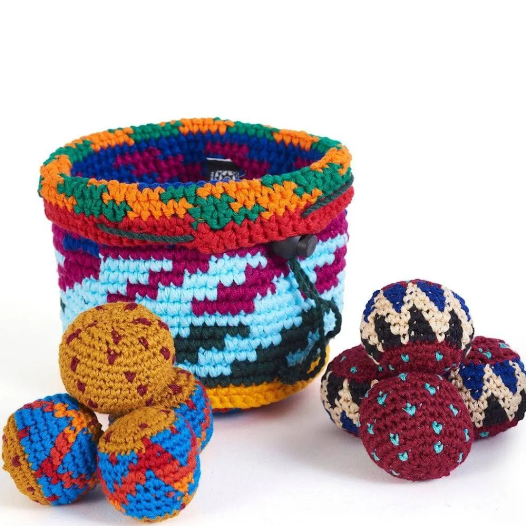 Buena Onda Games Outdoor Toys|Games < YippiYappa - Crocheted Canastaball Basket Game